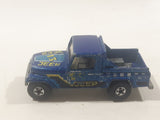 1987 Hot Wheels Jeep Scrambler Blue Die Cast Toy Car Vehicle
