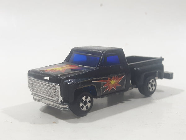 Vintage Soma Super Wheels 1973-80 Chevy Stepside Pickup Truck Black Die Cast Toy Car Vehicle