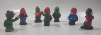Vintage Snow White and The Seven Dwarfs 2 1/2" Tall Toy Rubber Figure Set of 7