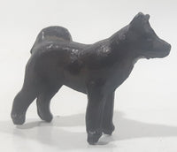 Vintage Akita Inu Dog Miniature 1 3/4" Long Cast Metal Figurine Made in Japan