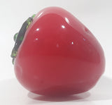 Vintage Art Glass Fruit Strawberry 2 3/4" Tall Ornament
