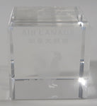 Air Canada Chinese New Year Rooster Clear Glass Cube Shaped Paper Weight
