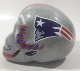 New England Patriots Hand Painted Day Of The Dead Skull Helmet Ceramic Head Ornament