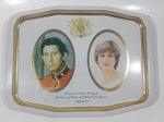 Vintage Elite Trays 26th July 1981 To Commemorate The Marriage of The Prince of Wales and Lady Diana Spencer 11 3/8" x 15" Metal Beverage Serving Tray