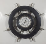 Ergo Captain's Ship Wheel 11" Wood and Metal Quartz Wall Clock