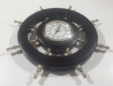 Ergo Captain's Ship Wheel 11" Wood and Metal Quartz Wall Clock
