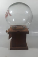 Vintage Glass Globe 14" Tall Wooden Based Peanut Nut Dispenser Bar Pub Lounge Collectible