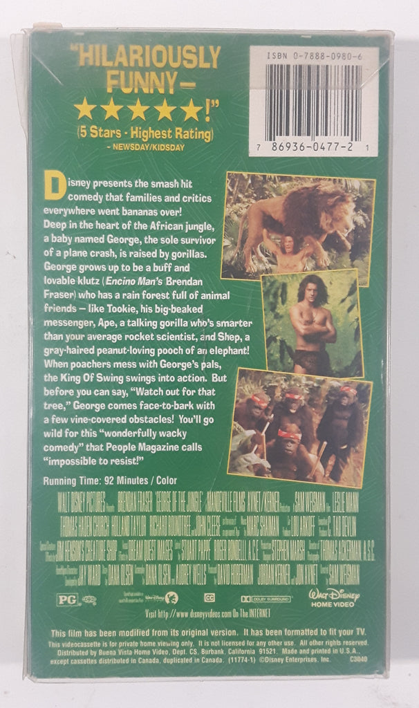 Disney's George Of The Jungle Movie VHS Video Cassette Tape with Case ...