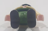 1992 Geobra Playmobil Small Black Hair Child Army Green Pants and Shirt with Beige Vest 2 1/8" Tall Toy Figure
