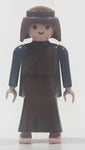 Geobra Playmobil Brown Hair Brown Robe 2 3/4" Tall Toy Figure