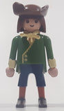 2006 Geobra Playmobil Brown Hair Blue Pants Green Top 2 3/4" Tall Toy Figure