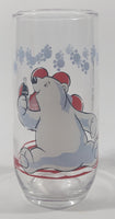 1999 Coca Cola Polar Bear and Paw Prints 5 3/4" Tall Glass Cup