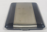 Vintage Black Striped Metal Cigarette Case Holder