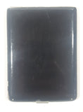 Vintage Black Striped Metal Cigarette Case Holder