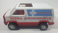 Rare Vintage Tonka Paramedics Ambulance Van White 8 1/2" Pressed Steel and Plastic Toy Car Vehicle with Opening Rear Door