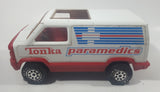 Rare Vintage Tonka Paramedics Ambulance Van White 8 1/2" Pressed Steel and Plastic Toy Car Vehicle with Opening Rear Door