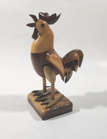 Rooster Chicken 6 1/2" Tall Wood Sculpture Ornament