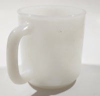 Rare Vintage Glasbake Yellow Cab 3 1/2" Tall White Milk Glass Coffee Mug Cup