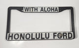 Rare Vintage Honolulu Ford With Aloha Black Plastic Vehicle License Plate Tag Frame