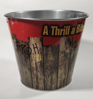 Rare 2007 Reckitt Benckiser Frank's Red Hot A Thrill a Bite 7" Tall Metal Pail Bucket
