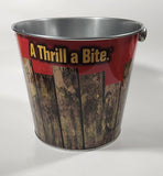 Rare 2007 Reckitt Benckiser Frank's Red Hot A Thrill a Bite 7" Tall Metal Pail Bucket