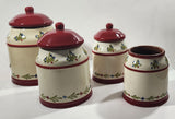 Avon Rooster Chicken Themed Ceramic Canister Set of 4