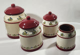 Avon Rooster Chicken Themed Ceramic Canister Set of 4