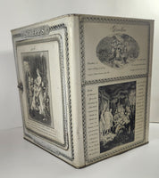 Antique Schepp's "Lili" "Lotte" "Dorothea" Metal Cake Box 14" Tall