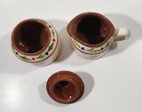 Avon Rooster Chicken Themed Ceramic Creamer Sugar Bowl with Lid