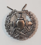 Vintage Pipeline Troops of the Republic of Armenia in Vladivostok Silver Tone Metal Collar Shoulder Military Badge Insignia