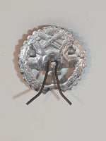 Vintage Pipeline Troops of the Republic of Armenia in Vladivostok Silver Tone Metal Collar Shoulder Military Badge Insignia