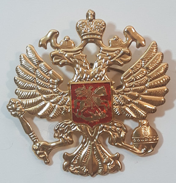 Vintage Soviet USSR Russia Imperial Eagle Hat Cap Badge Insignia