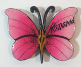 Panama Pink Butterfly Wood Fridge Magnet