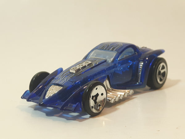 2006 Hot Wheels 2005 X‑Raycers Burl-Esque Translucent Blue Die Cast Toy Car Vehicle