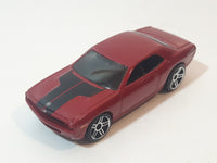 2007 Hot Wheels Dodge Challenger Concept Metalflake Dark Red Die Cast Toy Muscle Car Vehicle
