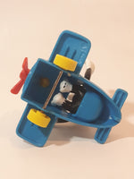 1989 McDonald's Warner Bros. Looney Tunes Tweety Bird and Sylvester The Cat Airplane Blue Plastic Toy