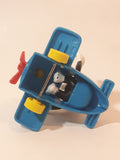 1989 McDonald's Warner Bros. Looney Tunes Tweety Bird and Sylvester The Cat Airplane Blue Plastic Toy