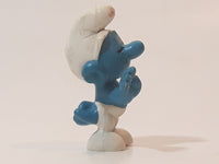 Vintage Peyo Smurfs Shy Smurf 2" PVC Toy Figure Made in W. Germany