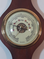 Vintage Banjo Style 12 3/4" Wood Cased Weather Station Thermometer, Barometer Hygrometer Made in West Germany