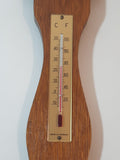 Vintage Baromaster Banjo Style 19 1/4" Wooden Weather Station Humidity, Thermometer, and Barometer