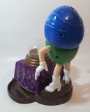 2008 Mars M&M's Fortune Teller Green Character 8 1/2" Tall Plastic Candy Dispenser