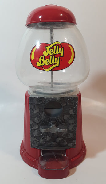 Jelly Belly Glass Globe 9" Tall Metal Candy Dispenser Gumball Machine
