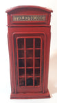 British Red Telephone Booth Phone Box 8" Tall Metal Coin Bank