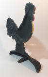 Antique Metalware Colorfully Beautifully Painted 10 1/2" Tall Cast Iron Chicken Rooster Door Stop