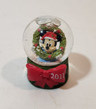 2011 JC Penny Disney Mickey Mouse Christmas Miniature 2 1/2" Tall Resin Snow Globe