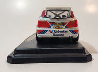 Burago 1999 Ford Focus Rally Martini White 1/24 Scale Die Cast Toy Car Vehicle on Stand