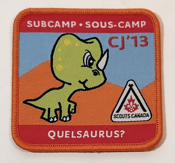 Scouts Canada Quelsaurus? Subcamp Sous-Camp CJ '13 Fabric Patch Badge
