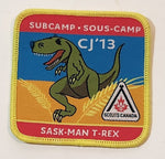 Scouts Canada Sask-Man T-Rex Subcamp Sous-Camp CJ '13 Fabric Patch Badge