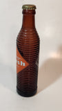 Antique 1940s Orange Crush 7 Fl oz 8 1/4" Tall Brown Amber Glass Beehive Style Bottle with Cap