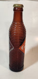 Antique 1940s Orange Crush 7 Fl oz 8 1/4" Tall Brown Amber Glass Beehive Style Bottle with Cap